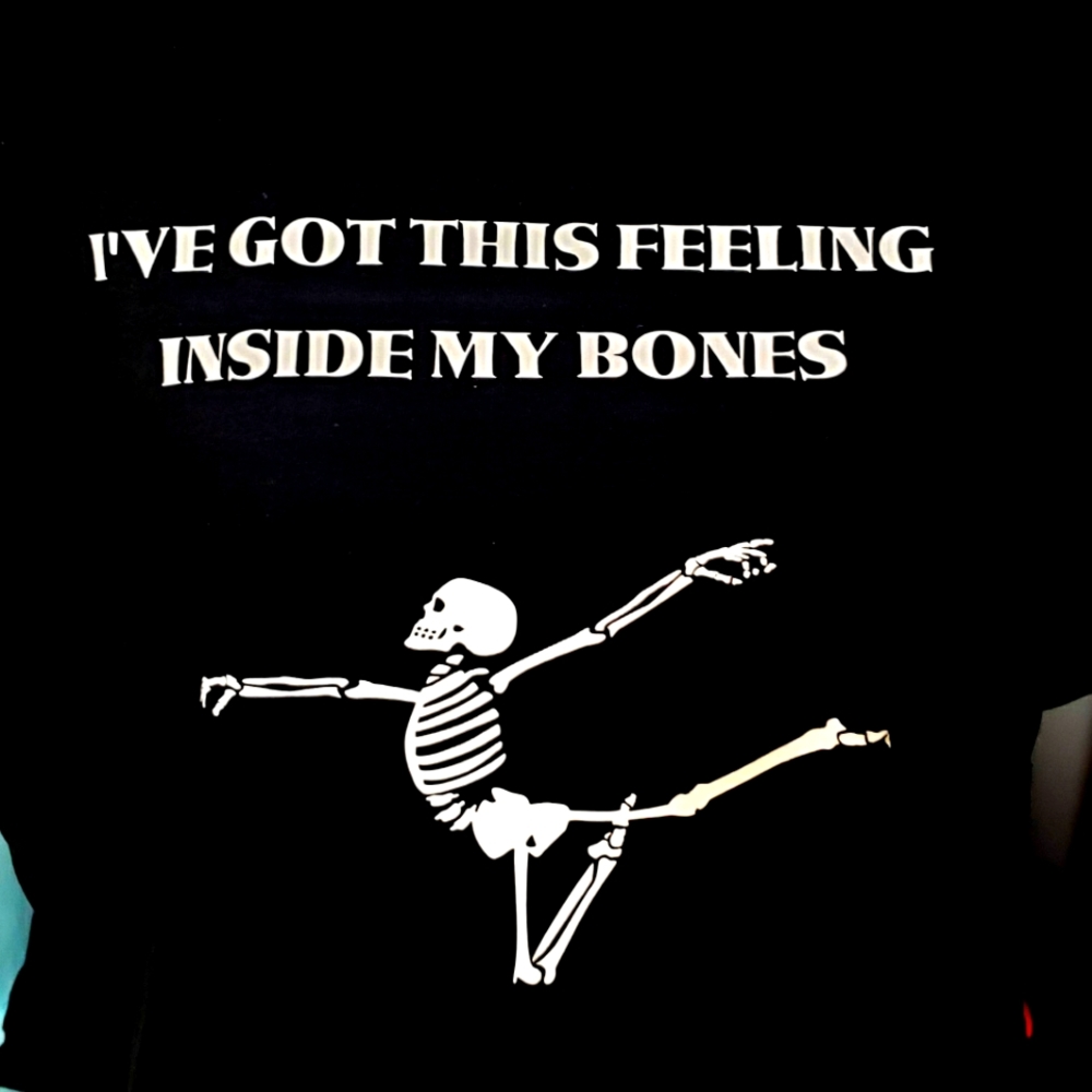 Dancing Skeleton Adult Tee Sz L